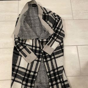 Black and white cardigan from Saks Off Fifth